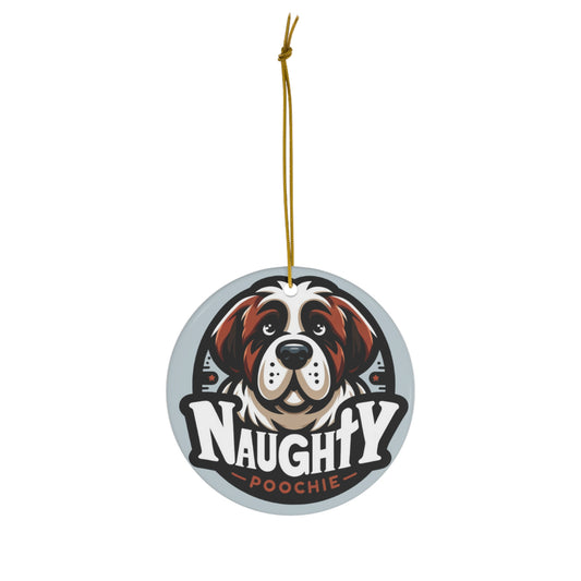 Ceramic Ornament - Naughty St. Bernard